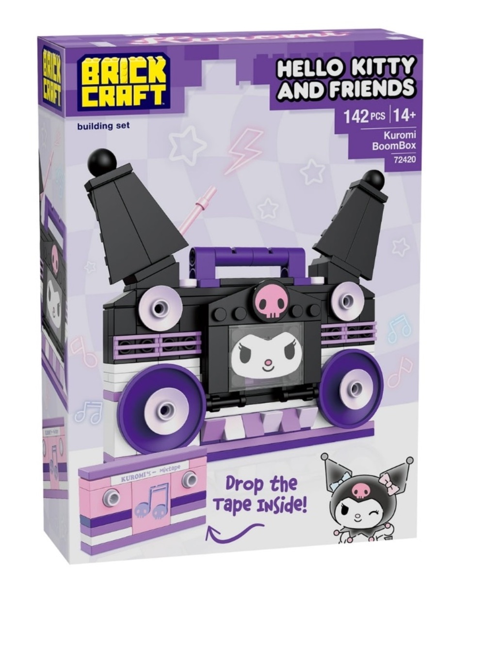 Brickcraft Hello Kitty Kuromi Boombox 142 Pc. Retro Stereo Building Kit New